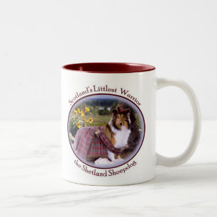 Sheltie Krieger-Tasse Zweifarbige Tasse