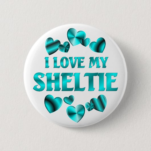 SHELTIE Liebe Button (Vorderseite)
