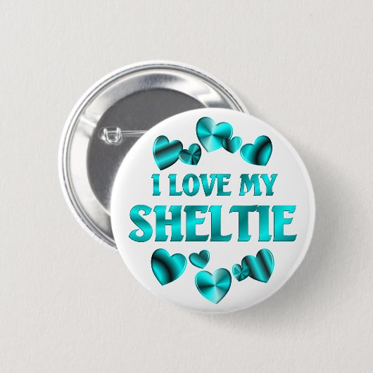 SHELTIE Liebe Button (Vorne & Hinten)