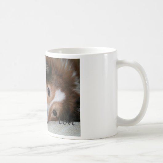 Sheltie Liebe-Tasse Kaffeetasse (Rechts)