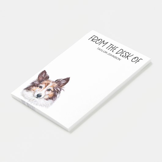 Sheltie Lover Post-it Klebezettel (angewinkelt)