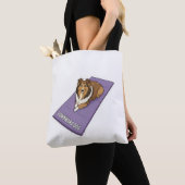 Sheltie macht Yoga Tasche (Von Nahem)