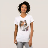 Sheltie-Malerei | PERSONALISIERT T-Shirt (Vorne ganz)
