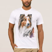 Sheltie-Malerei | PERSONALISIERT T-Shirt (Vorderseite)