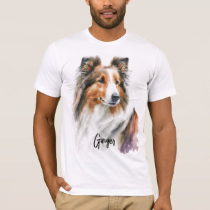 Sheltie-Malerei PERSONALISIERT T-Shirt