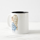 Sheltie Mama Blonde mit Sable Zweifarbige Tasse (Vorderseite Links)