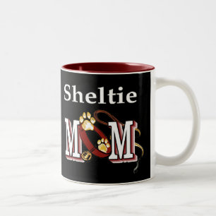 Sheltie MAMA Geschenke Zweifarbige Tasse