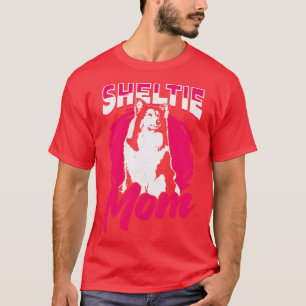Sheltie Mama Hund Shetland Sheepdog Lover Geschenk T-Shirt