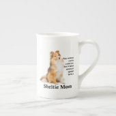 Sheltie Mama Knochen China Tasse (Rechts)