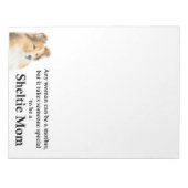 Sheltie Mama Notepad Notizblock (Vorderseite)
