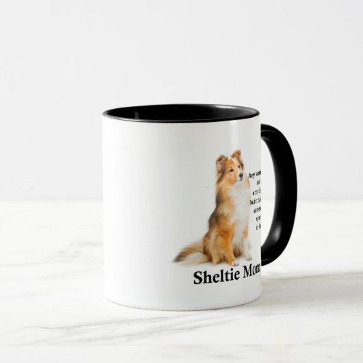 Sheltie Mama Tasse (VorderseiteRechts)