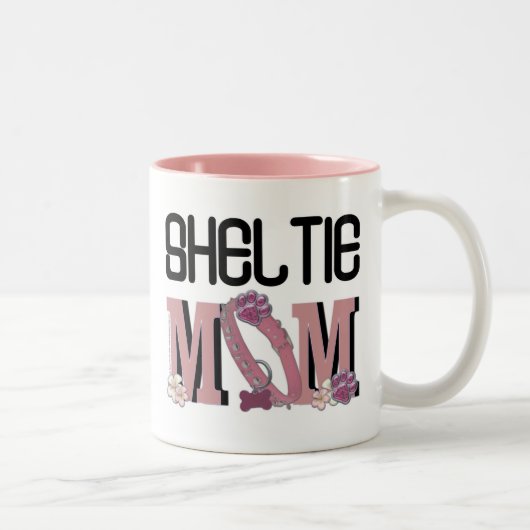 Sheltie MAMA Zweifarbige Tasse (Rechts)