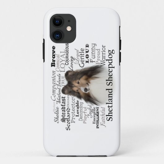 Sheltie Merkmal-Smartphone-Fall Case-Mate iPhone Hülle (Rückseite)