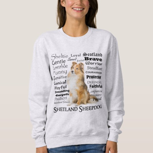 Sheltie Merkmal-Sweatshirt Sweatshirt (Vorderseite)