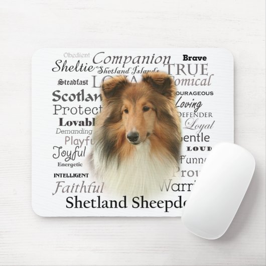 Sheltie Merkmale Mousepad (Mit Mouse)