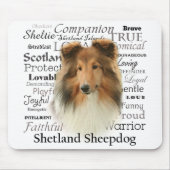 Sheltie Merkmale Mousepad (Vorne)
