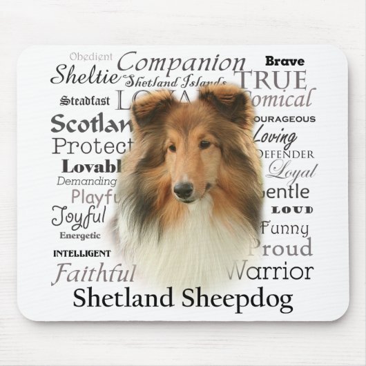 Sheltie Merkmale Mousepad (Vorne)