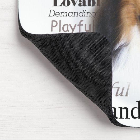 Sheltie Merkmale Mousepad (Ecke)