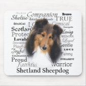 Sheltie Merkmale Mousepad (Vorne)