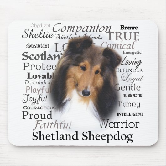 Sheltie Merkmale Mousepad (Vorne)