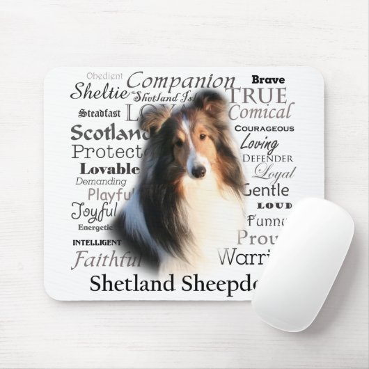 Sheltie Merkmale Mousepad (Mit Mouse)