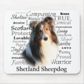 Sheltie Merkmale Mousepad (Vorne)