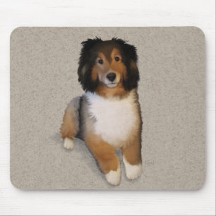 Sheltie-Mischlingshund-Porträt Mousepad