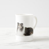 Sheltie Mischung u. Match-Tasse Porzellantasse (Vorderseite Rechts)
