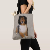 Sheltie Mix Hund Portrait Tasche (Von Nahem)