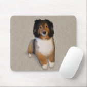 Sheltie Mix Hundportrait Mousepad (Mit Mouse)