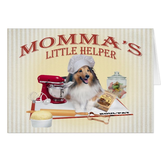 Sheltie Mommas Helferkarten (Vorderseite (Horizontal))