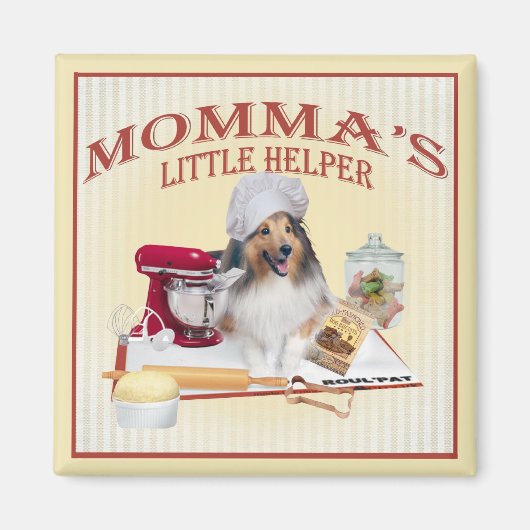Sheltie Mommas Helfermagnete Magnet (Vorne)