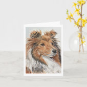 Sheltie Notecards Karte (Gelbe Blume)