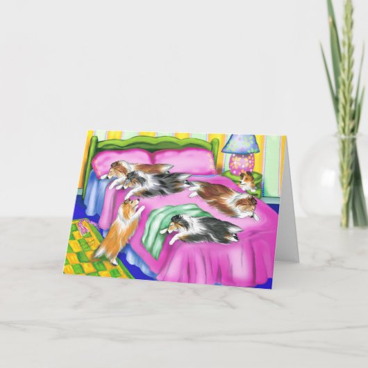 Sheltie Pink Comfort Karte (Vorderseite)