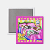 Sheltie Pink Comfort Magnet (Vorderseite/Rückseite)