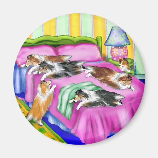 Sheltie Pink Comfort Magnet (Vorne)