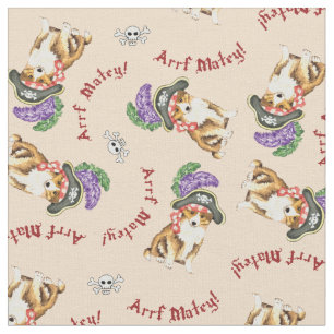 Sheltie Pirate Fabric Stoff