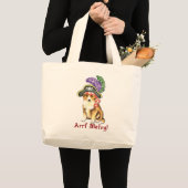 Sheltie Pirate Jumbo Stoffbeutel (Vorderseite (Produkt))