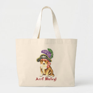 Sheltie Pirate Jumbo Stoffbeutel