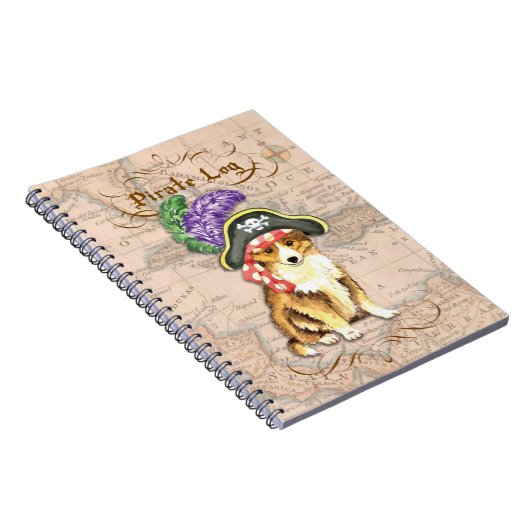 Sheltie Pirate Notizblock (Rechte Seite)