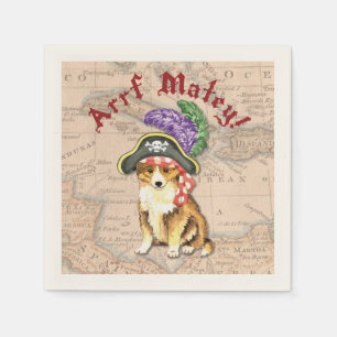 Sheltie Pirate Serviette