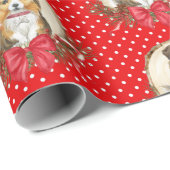 Sheltie Polka Dot Christmas Geschenkpapier (Rolleneckpunkt)