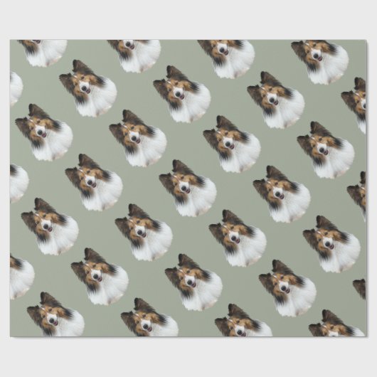Sheltie Portait Geschenkpapier (Flach)