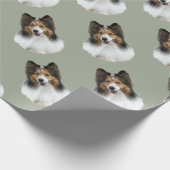 Sheltie Portait Geschenkpapier (Ecke)