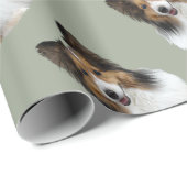 Sheltie Portait Geschenkpapier (Rolleneckpunkt)
