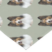 Sheltie Portait Kurzer Tischläufer (Ecke)