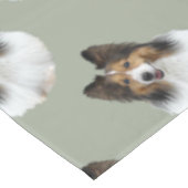 Sheltie Portait Tischdecke (Schrägansicht)
