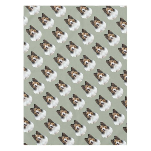 Sheltie Portait Tischdecke (Vorderseite)