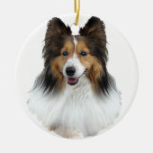 Sheltie Portrait Keramikornament (Vorne)