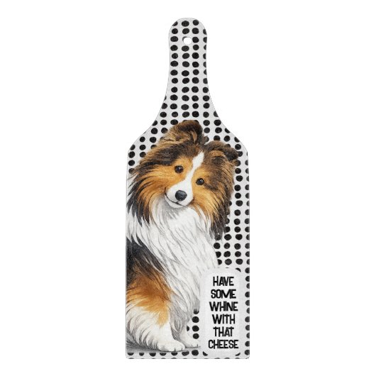 Sheltie -Sable  Käsebrett Schneidebrett (Vorderseite)